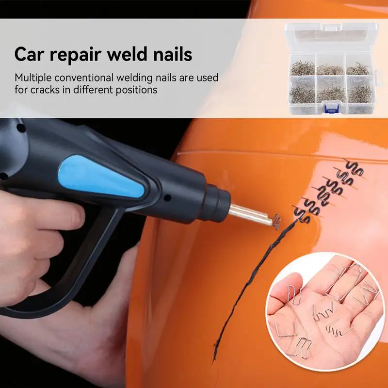 Car bumper plastic repair welding nails Welder Hot Staples Hot Staples for Welding Car Pre-Cut Nail Feet for Vehicle Maintenance