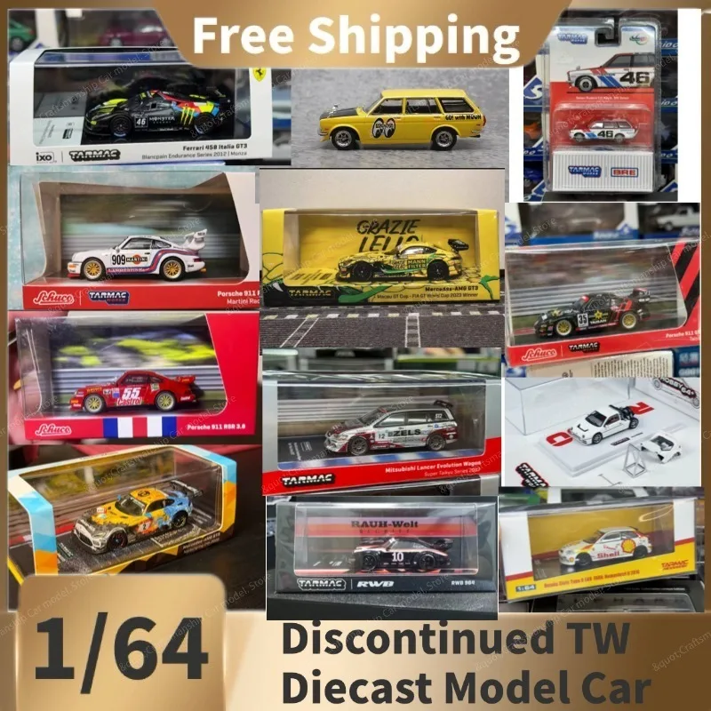 （In Stock）1/64 Tarmac Works Discontinued Diecast Car Model, Rare Collectible Alloy Miniature, Static Display Toy