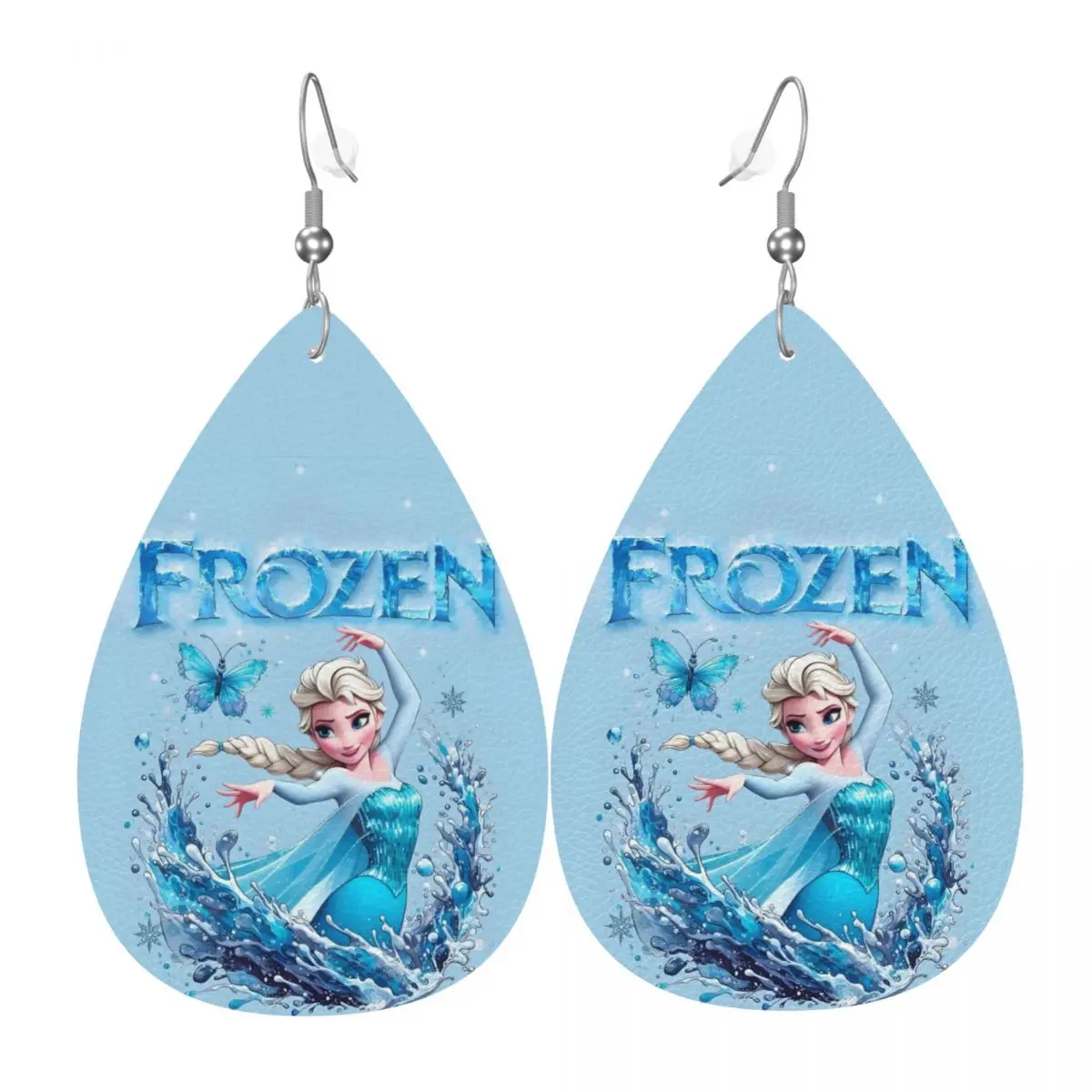 

Custom Frozen Cartoon PVC Leather Earrings Dangle Earrings Jewelry For Women For Wife Mother Gift