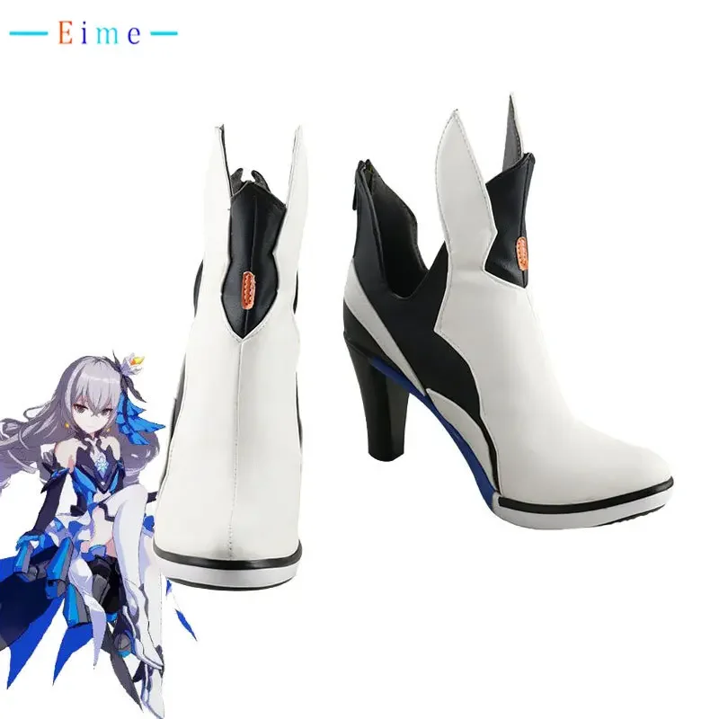 Bronya Zaychik Cosplay Shoes Game Honkai Impact 3 Cosplay Prop PU Leather Shoes Halloween Carnival Boots Custom Made