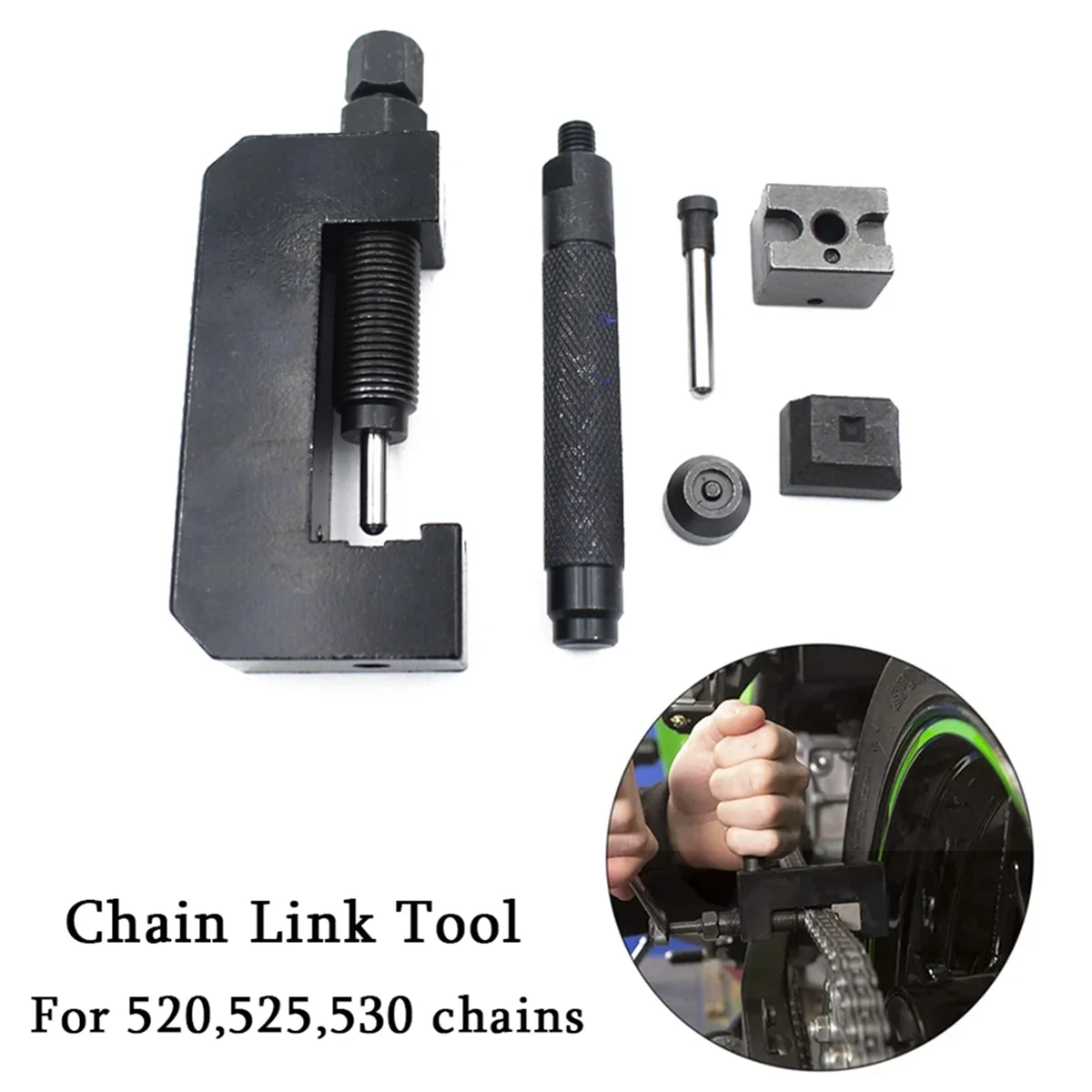 Tools Chain Riveter Punching Chain Link Installation 520/525/530/Oil Seal Chain Disassembling Tool Motorcycle Accessorie