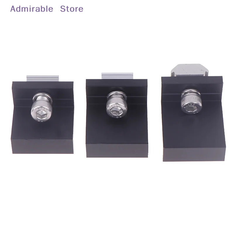 w1set Solar Panel Mounting Fixing Clamp Adjustable Bracket End & Mid Clamp PV Panel Clip For Solar Panel PV Install Accessories