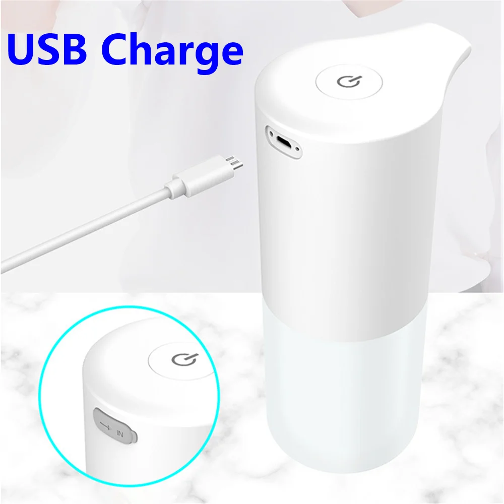 Dispenser sabun cair otomatis, pengisi daya USB Sensor pintar, Dispenser sabun cair busa otomatis tanpa sentuhan