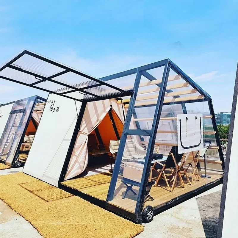 Cottage outdoor tent, hotel small, leisure travel restaurant Internet celebrity camping scenic area activity camp