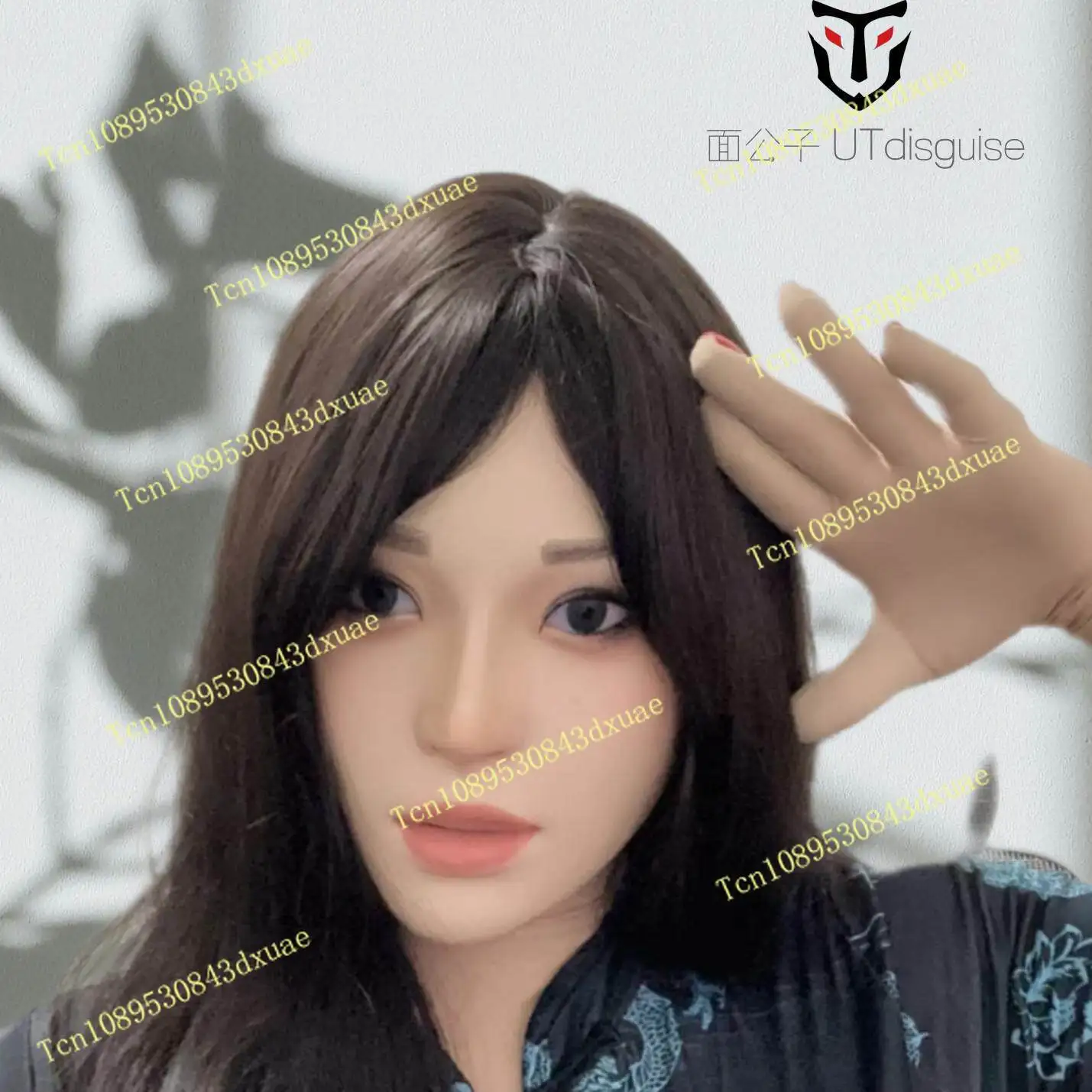 Silicone headgear [luoying] hard-sided pullover drawstring style (eyebrow + eyelash)