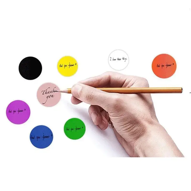 50-500pcs 1inch Round Blank Handmade Sticker Black White Pink Paper Stickers Scrapbooking Stickers Party Gift Decorations Labels - Image 5