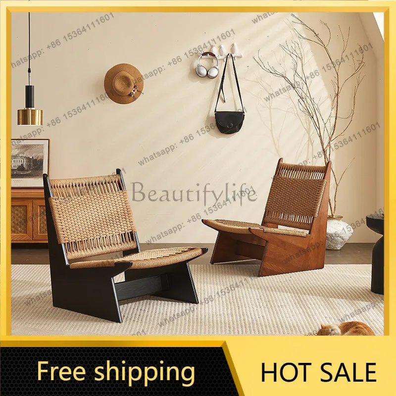 LD Living Room Balcony Wabi Wind Armchair Leisure Hotel Homestay Vine Sofa Chair