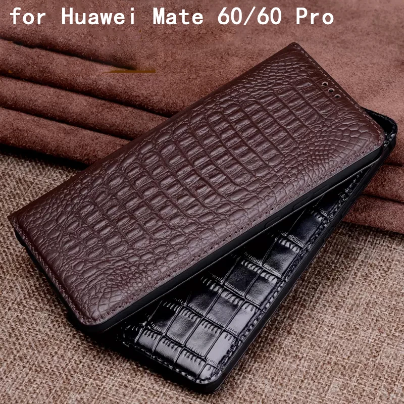 

Genuine Leather Case Cover for Huawei Mate 60 Flip Magnetic Phone Carcasa for Huawei Mate 60 Pro Funda Skin Mate60pro+ Coque