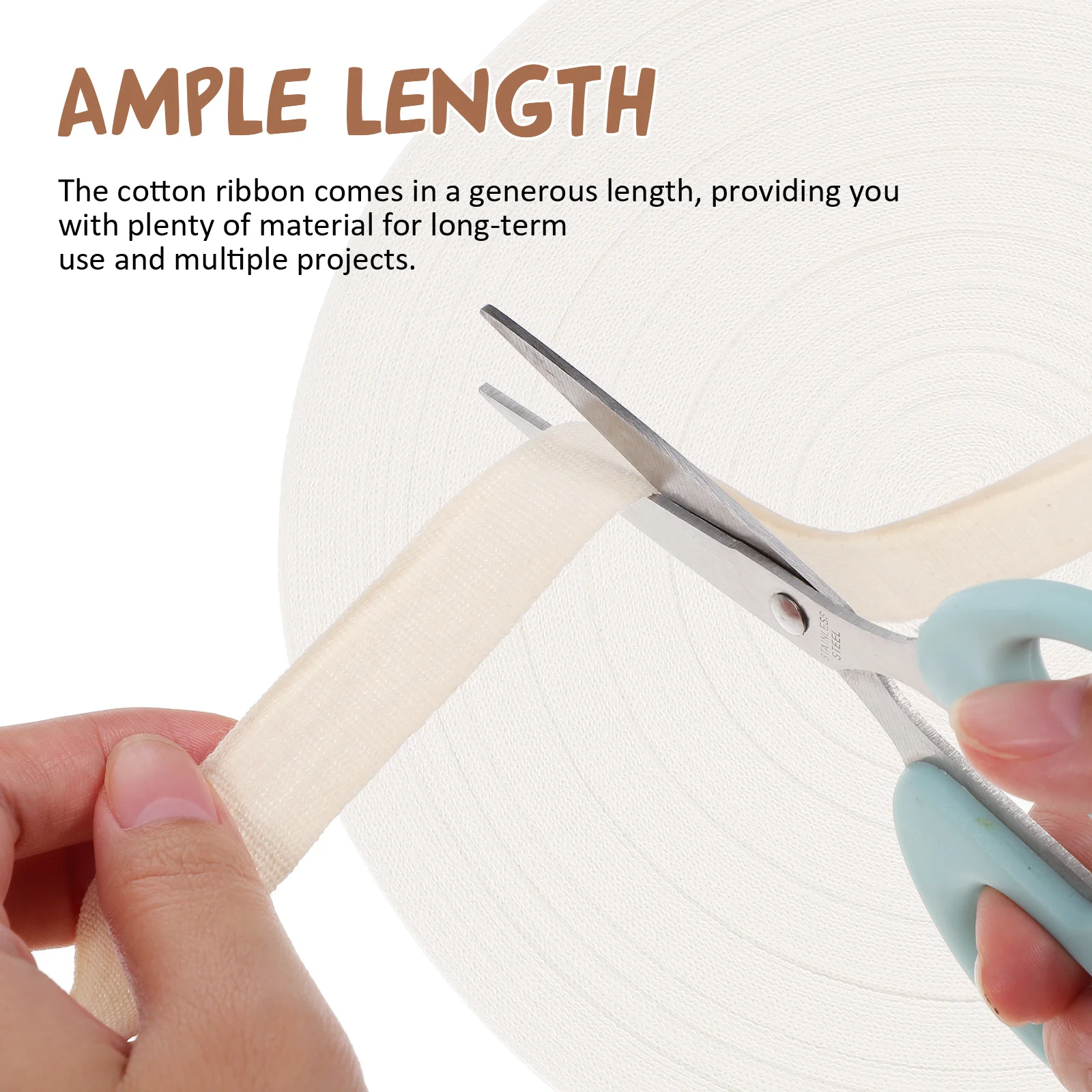 

1 Roll Cotton Ribbon Comfortable Cotton Webbing for Sewing Crafts Bags Garments Durable Binding Tape Webbing Straps for Bags