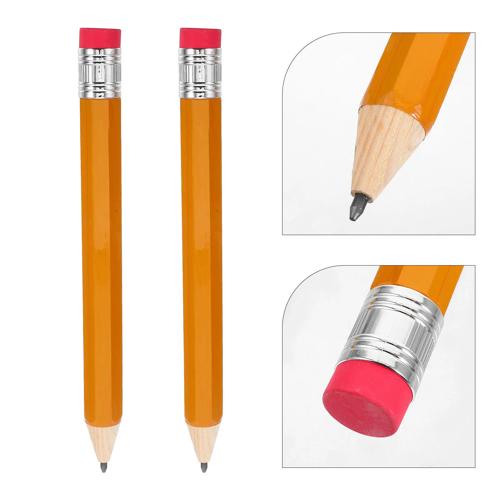 2Pcs Wooden Giant Wooden Pencil For School Supplies Pencil Christmas Stocking Fillers Jumbo Oversized Large Colored