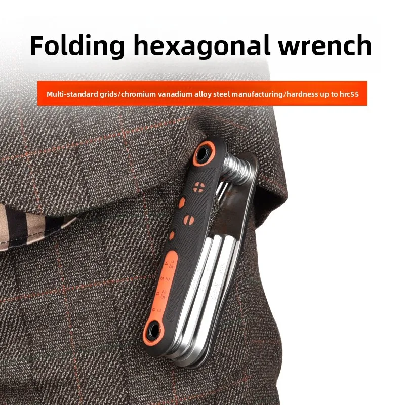 للطي سداسية أداة مفتاح الربط مجموعة متري الإمبراطوري البرقوق مفك العالمي 6 زاوية الداخلية سداسية وجع