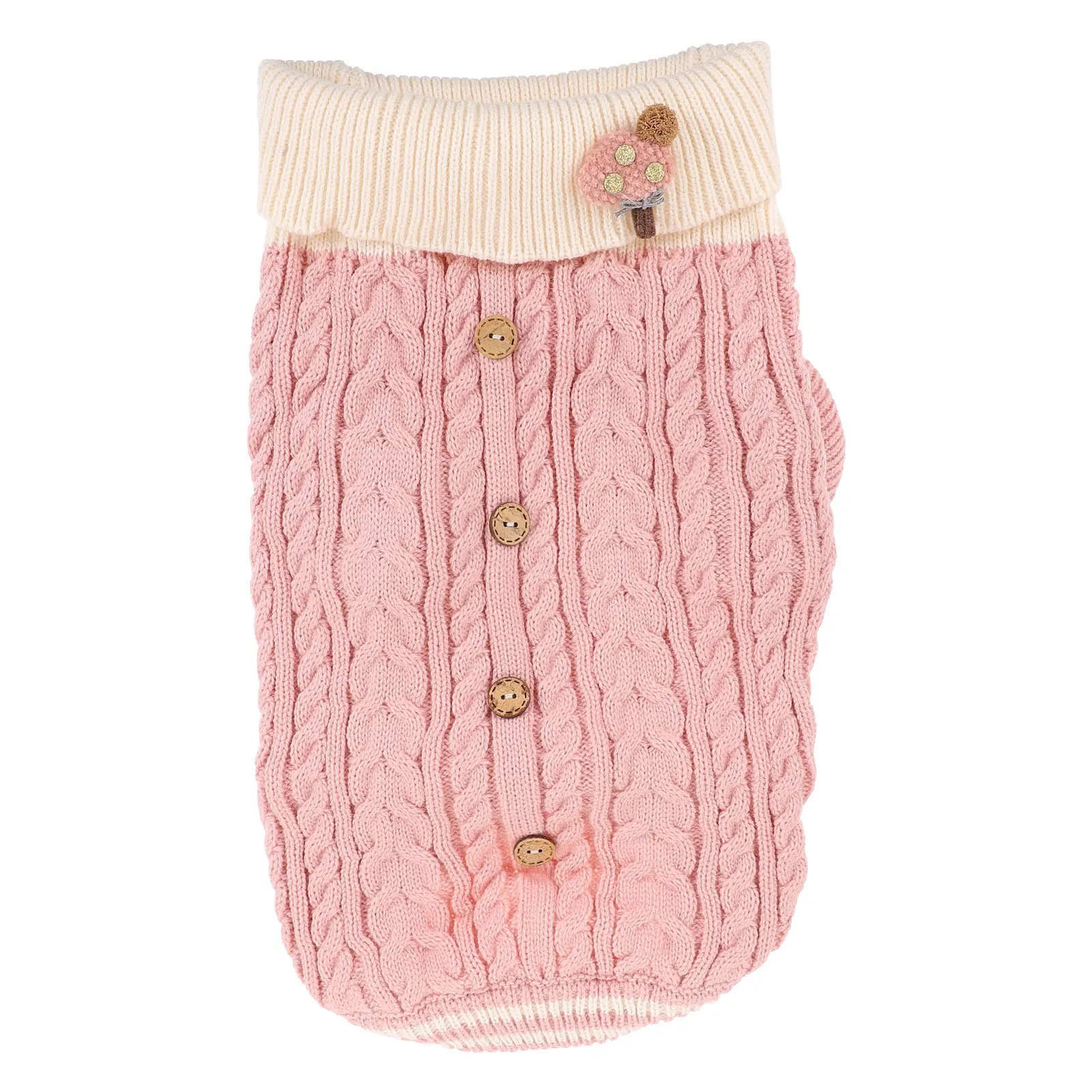 

High-neck Pet Sweater Dog Apparel Accessories Warm Clothes Winter Outfit Costume Knitted Fabric Clothing Puppy Sweaters
