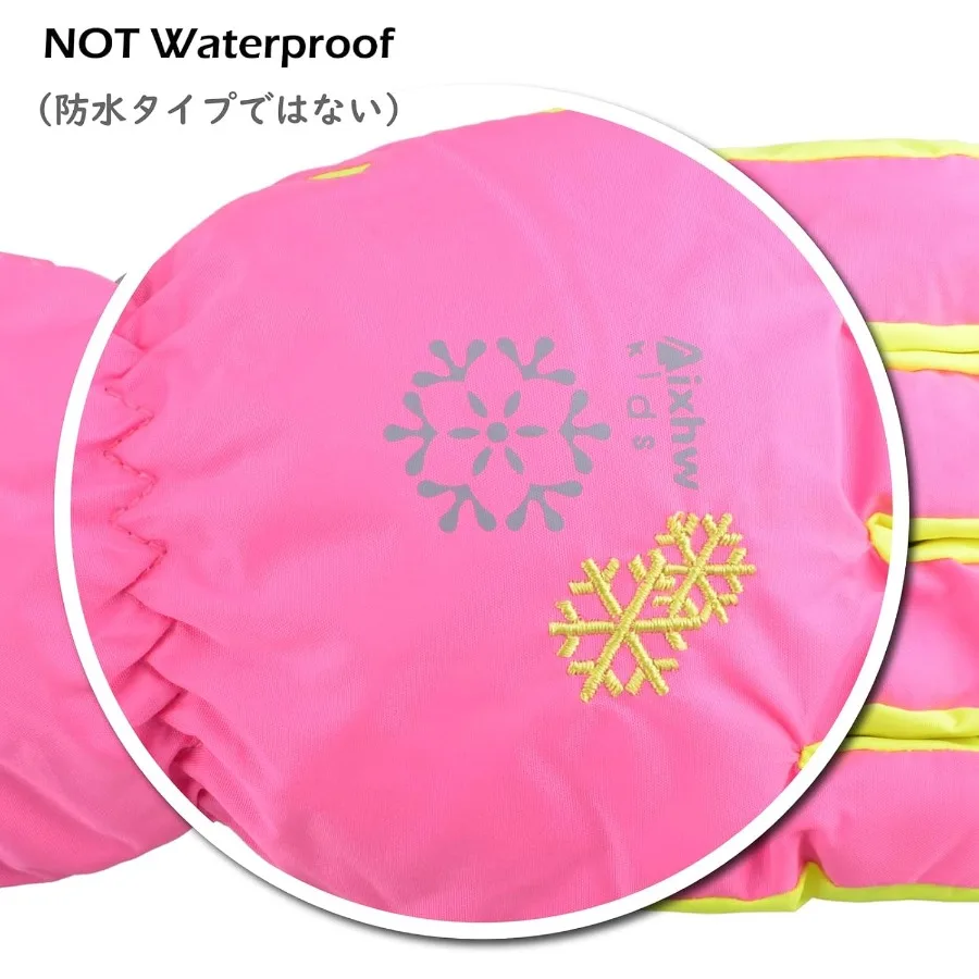 قفازات التزلج على الجليد للشتاء والطقس البارد والرياح الدافئة على الجليد قفازات رياضية للأولاد والبنات مثالية للأنشطة الشتوية الخارجية