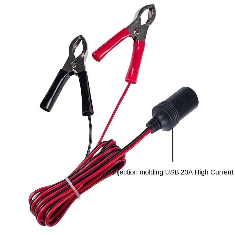 Abrazadera de Terminal de batería de coche, adaptador de toma de corriente de encendedor de cigarrillos, bomba de batería de Camping, divisor de corriente, estilo de coche, 12V