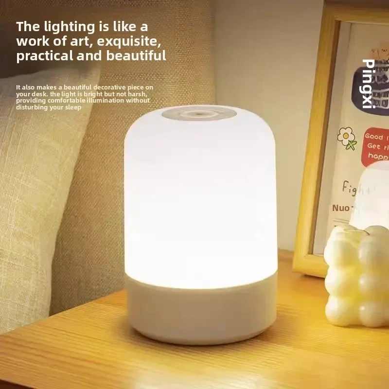 Luces Led de noche para mesita de noche, lámparas de noche de escritorio con carga regulable, iluminación de noche para dormitorio, decoración, lámparas de mesa Led de lectura táctiles