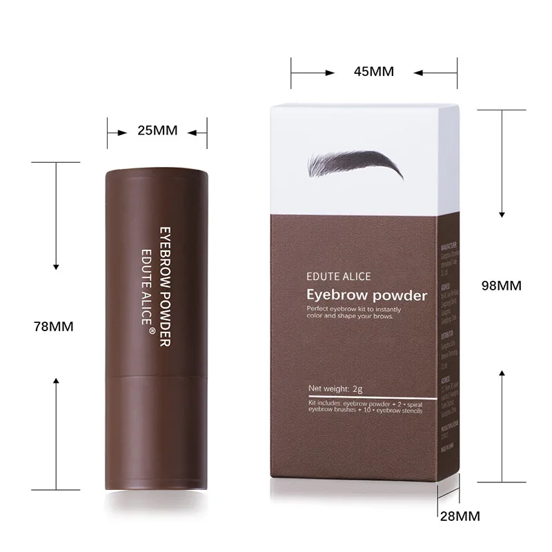 Picture 4: Eyebrow Stamp Powder Kit, Brow Shaping Makeup Tool with Eyebrow Stencil for Quick Eyebrow Grooming