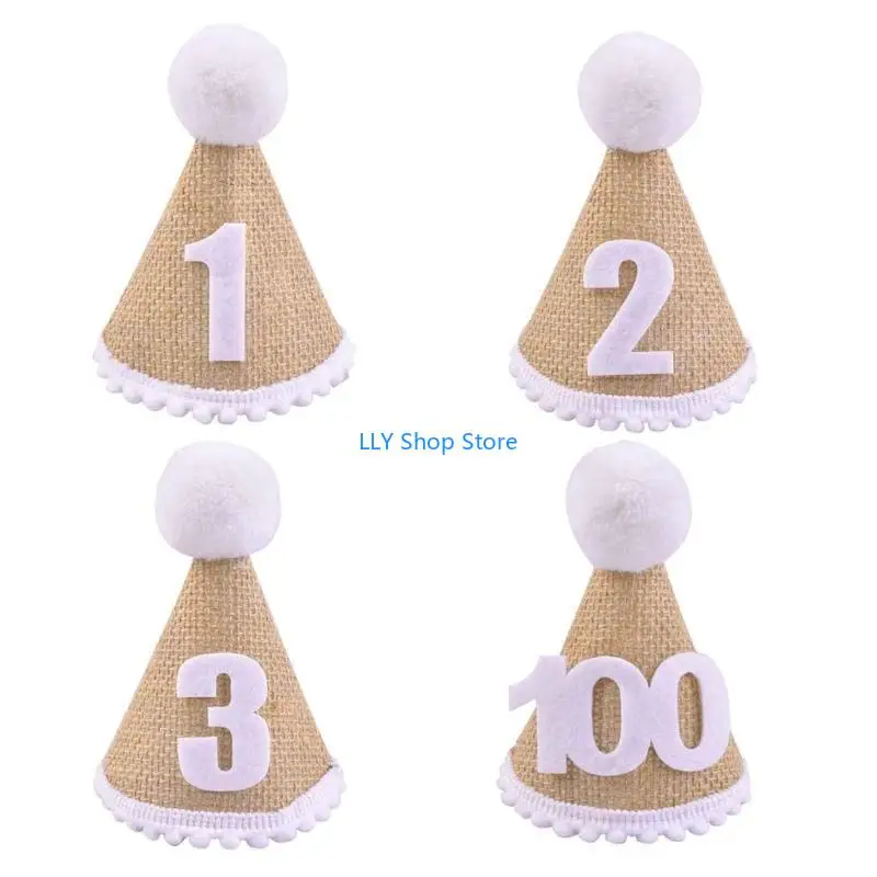 T8UD Universal Baby Party Hat 3 تاج قبعة حفلة عيد ميلاد الديكورات غطاء الرأس الكلاسيكي