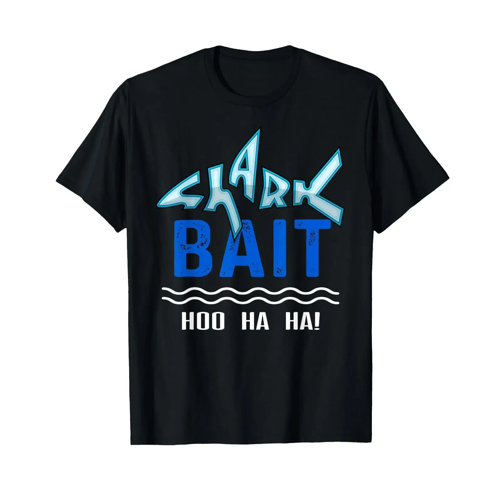 Shark Bait Hoo Ha Funny T Shirt of Week vintage Washed Versatile homme Casual Soft fashion Slightly Breathable