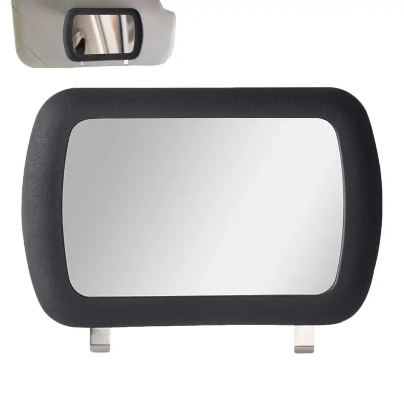 Car Sun Visor Vanity Mirror General Rearview Mirrors With Two Metal Clips Durable Car Visor Vanity Mirror For Traveling Business