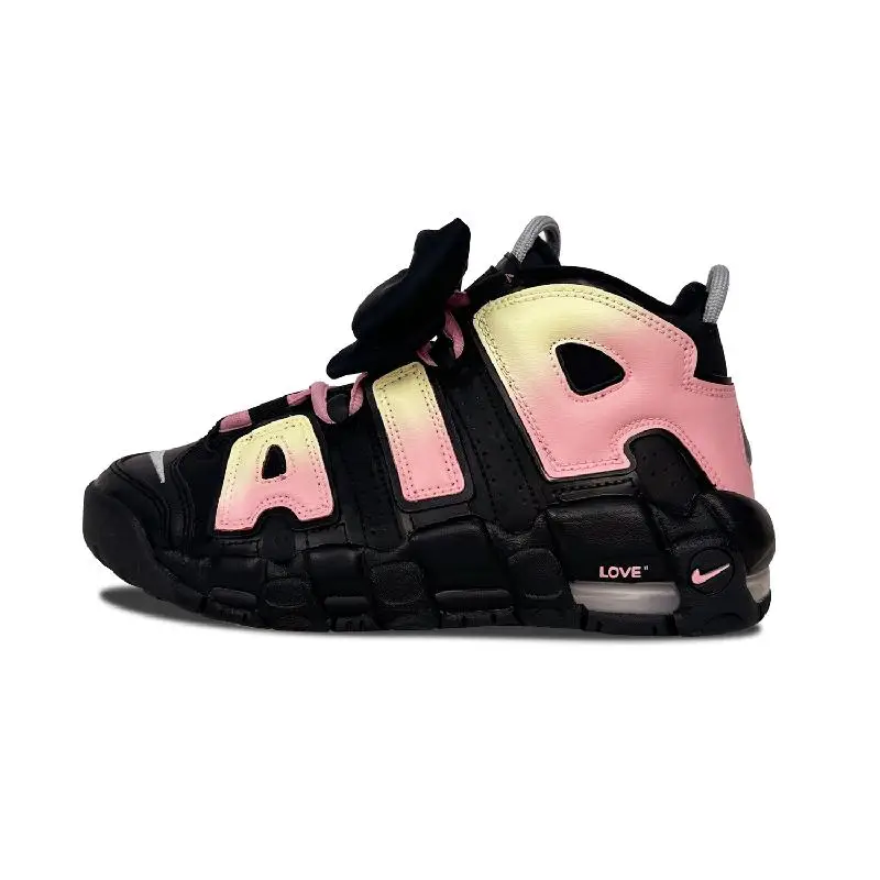 

[Custom The female runaway Barbie]Nike Air More Uptempo Vintage Basketball Shoes Women's Mid-Top Black
