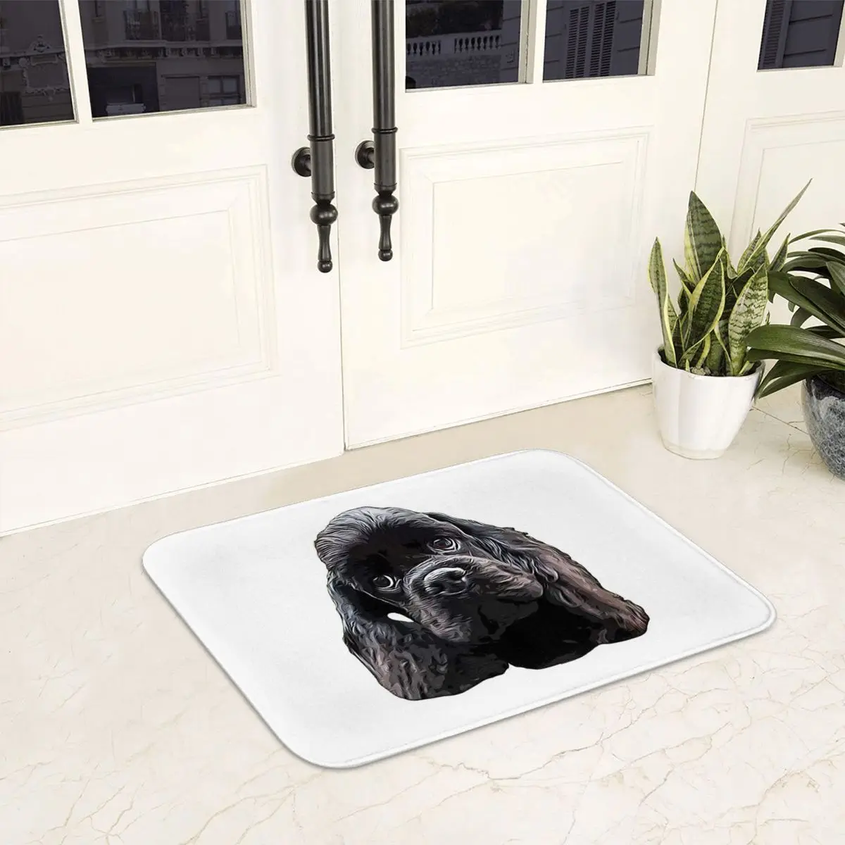 American Cocker Spaniel Cutest Black Dog Doormat Non-slip Bath Mats Home Entrance Rug Kitchen Living Room Carpet Outdoor Footpad