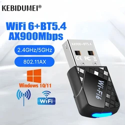 AX900 USB WiFi 6 Bluetooth 5.4 Adapter 2in1 Dongle Dual Band 2.4G&5GHz USB WiFi Network Wireless Wlan Receiver DRIVER FREE