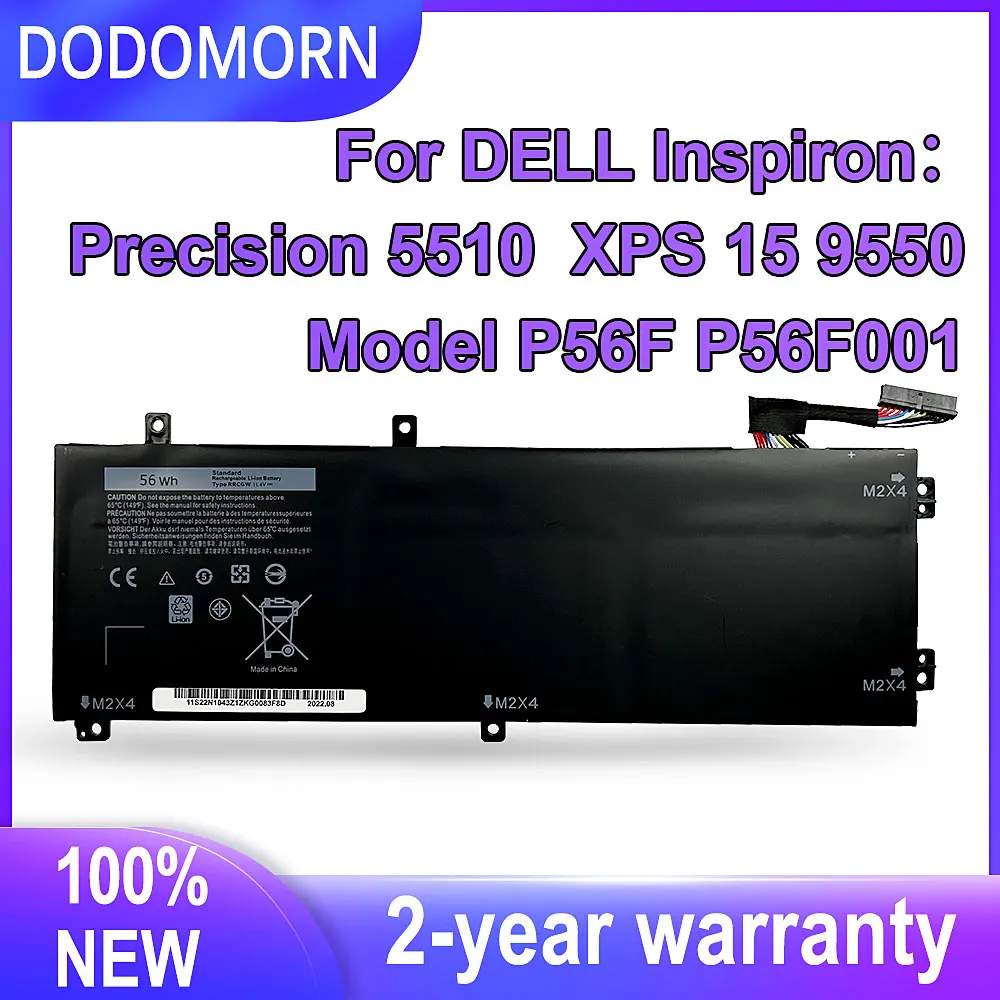 

DODOMORN 100% новый аккумулятор 56 Втч для ноутбука Dell XPS 15 9550 Precision 5510 серии M7R96 62MJV с номером отслеживания, в наличии