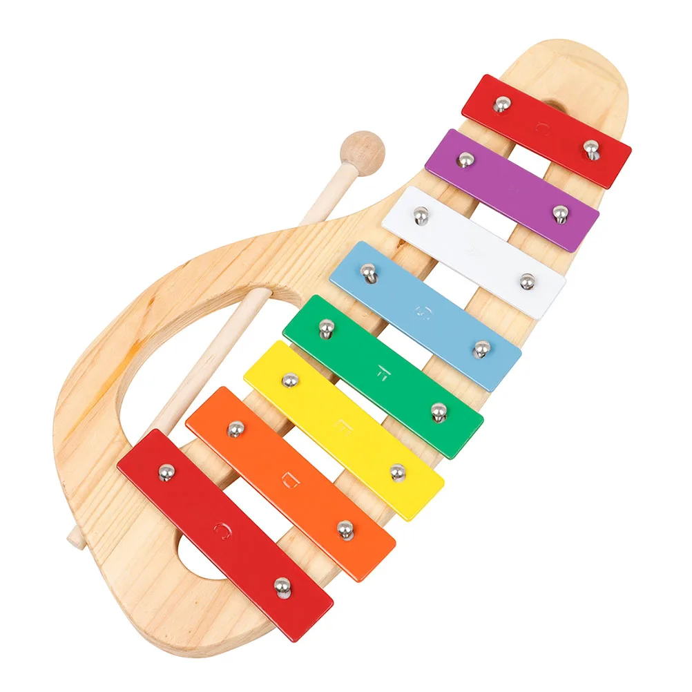 ไม้เครื่องดนตรี 8-Note ของเล่นดนตรีพื้นผิวเรียบสนุกการศึกษา Baby Rhythm Development