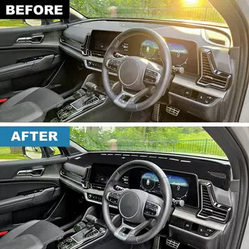 適用於起亞獅跑 NQ5 混合動力 GT-Line HEV X-Pro 2022 2023 2024 的優質法蘭絨汽車儀錶板墊,防眩光,防紫外線 8 最佳銷售 起亞儀錶板罩 - №2