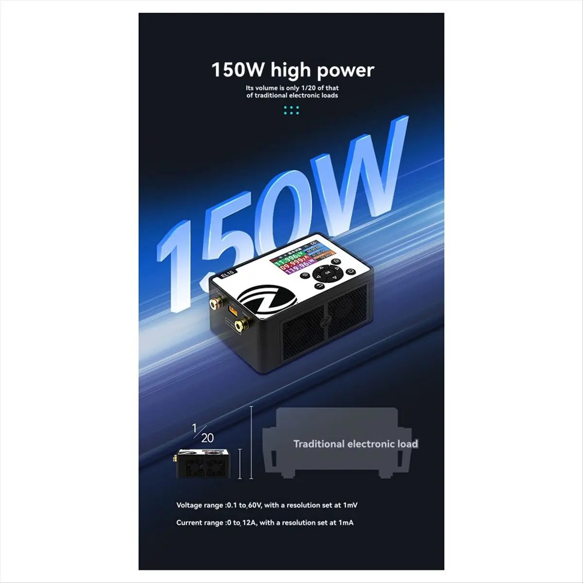 ★♠♥Y2141A Hot Sale-EL15 DC Electronic Load Meter Programmable Tester Battery Capacity Internal Resistance Measurement High
