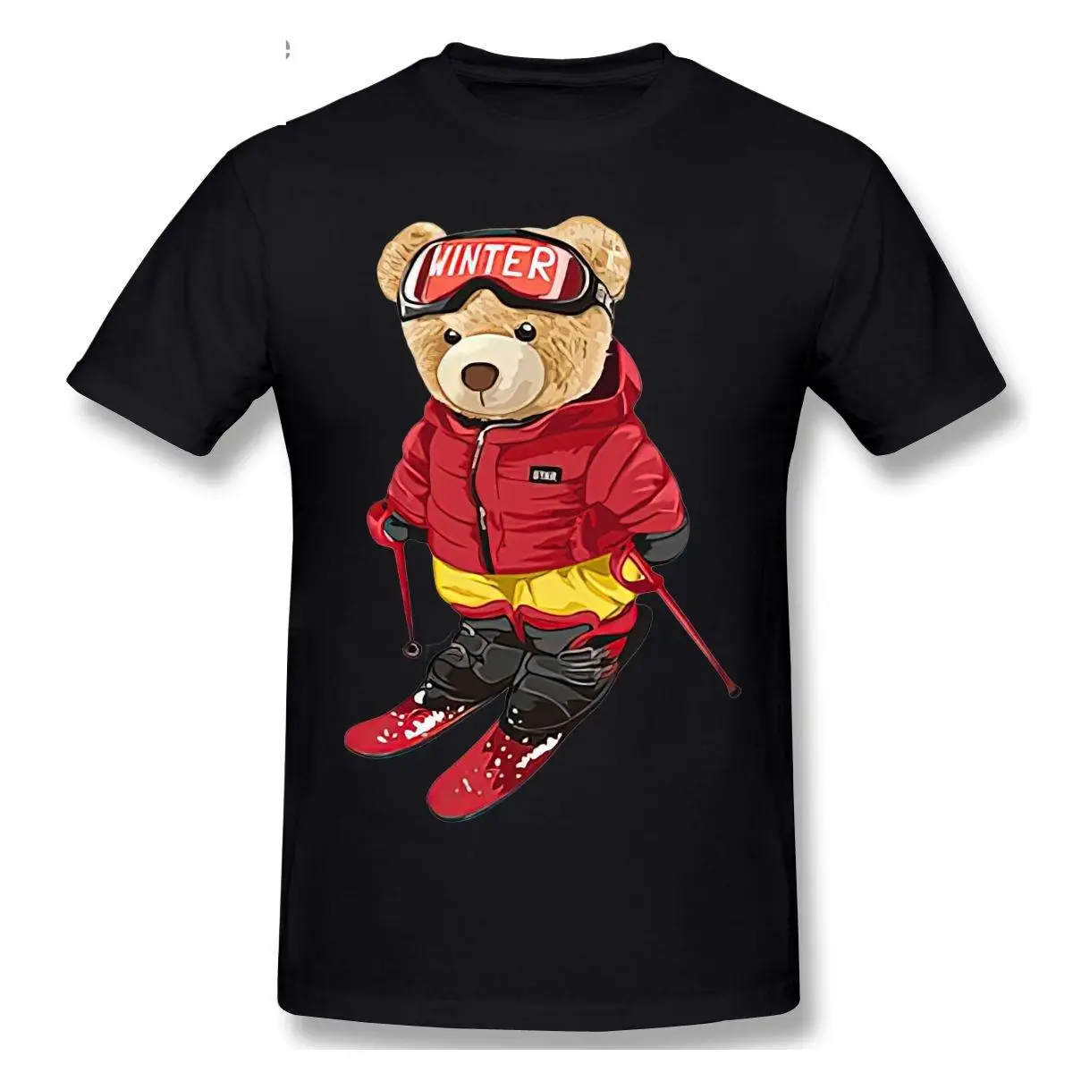 Ski Teddy Bear T shirt Harajuku T-shirt Graphics Tshirt Brands Tee Top