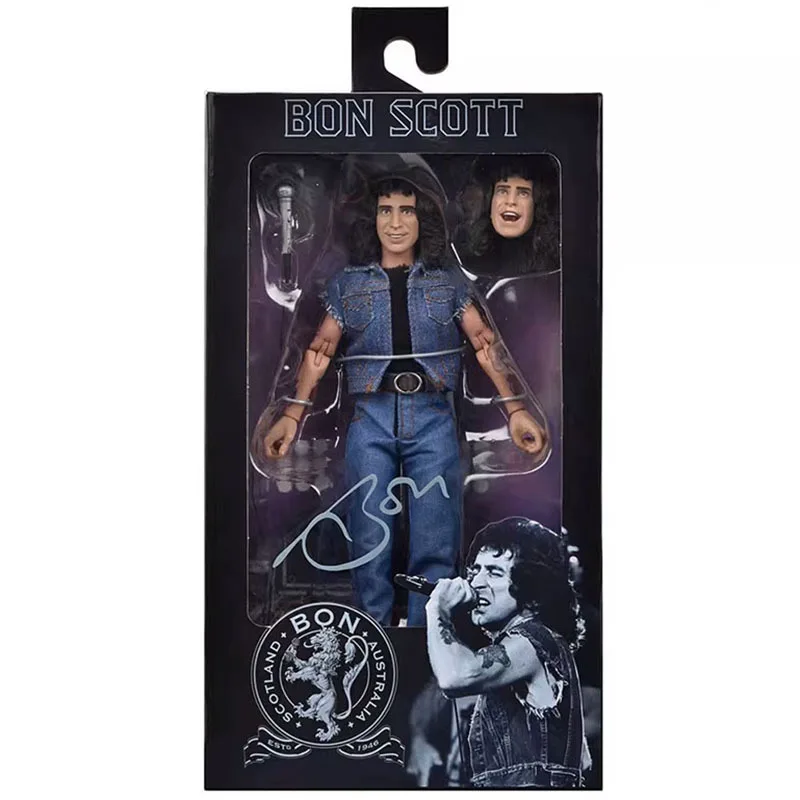 

NECA 43271 Figure Bon Scott AC/DC Band Action Figuras 8-Inch Movable Model Doll Ornament Peripherals Birthday Gift for Fans