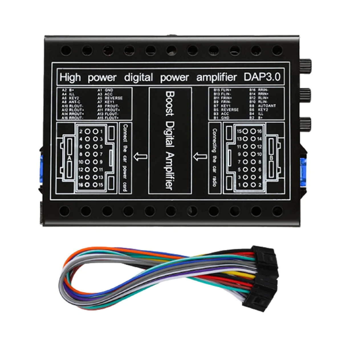 

POSV-Car DSP Amplifier DC 12V Hi-Fi Booster Audio Stereo Digital Sound Processors 4x60W for Android Lossless Upgrade