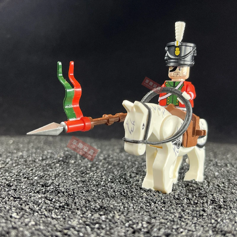 Napoleonic War French Lancer Sachsen ulanen Egyptian Camel Legion Lancer Bavar Uhlan Building Blocks Weapons Brick Toys Gifts