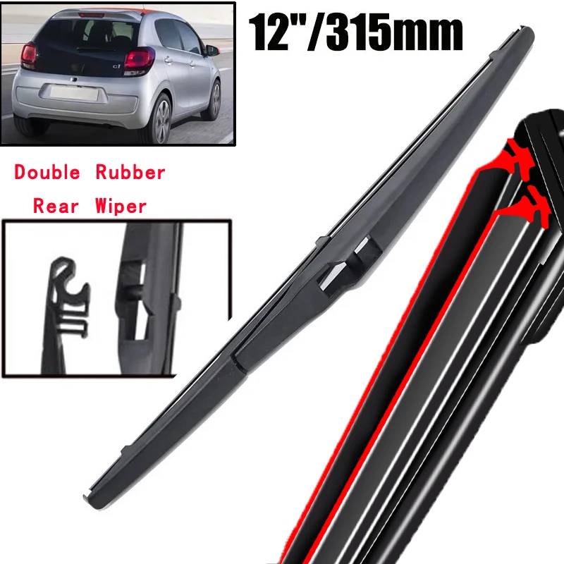 

Car Wiper 12" Rear Wiper Blade For Citroen C1 II MK2 B4 2014 - 2023 Windshield Windscreen Clean Tailgate Window Rain Brush