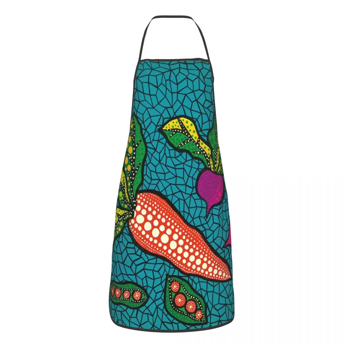 Unisex Vegetables Yayoi Kusama Bib Apron Adult Women Men Chef Tablier Cuisine for Cooking Kitchen Modern Art Gardening