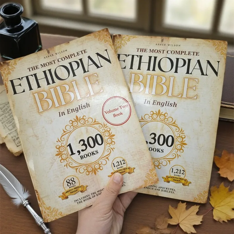 

КОМПЛЕКТЕЛЬНАЯ БИБЛИЯ ETHIOPIAN на английском языке 88 Священных Писаний: включая отсутствующую апокрифю из киножной драгоценности (посмотрите в два тома)
