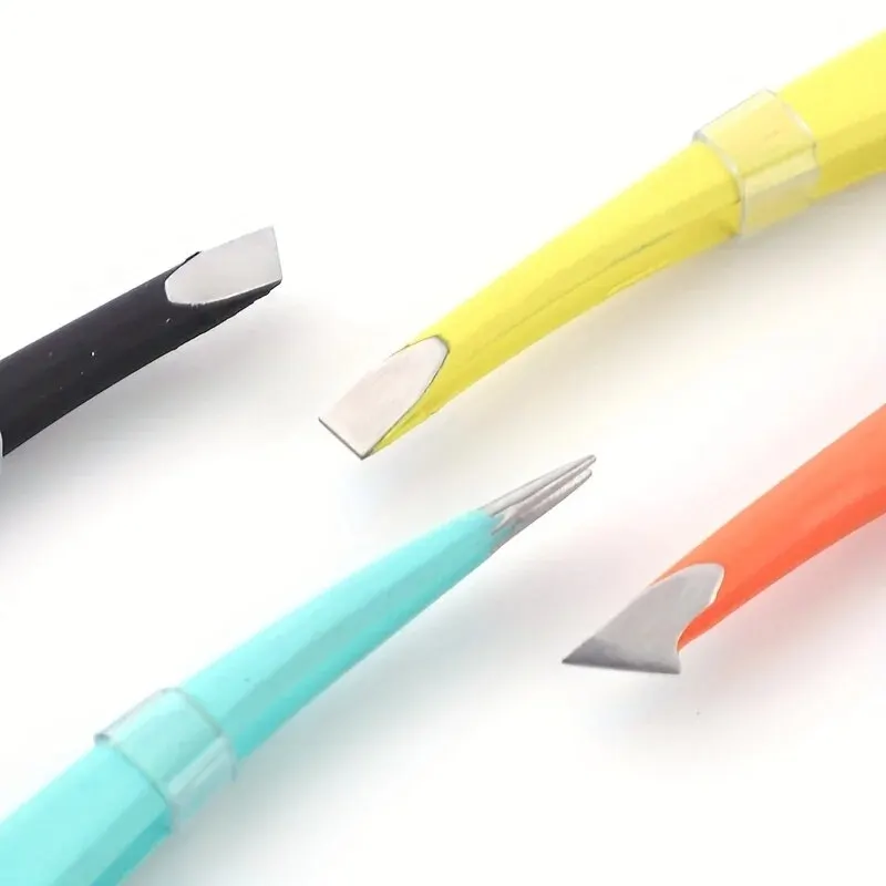 4 قطعة/المجموعة الملونة جديد وصول المهنية الفولاذ المقاوم للصدأ الملقط الحاجب الوجه الأنف مشبك شعر أداة إزالة كليب