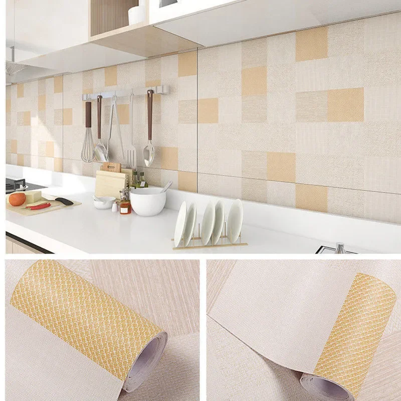 Self-adhesive Anti-oil Sticker Kitchen Stove High Temperature Ceramic Tile Cabinet Waterproof Countertop Home Decor Wall Sticker
