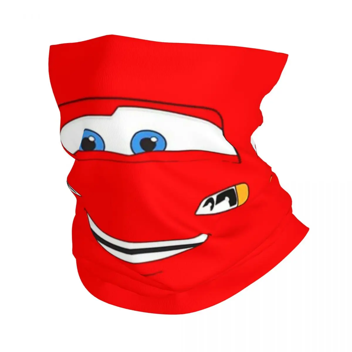 Custom Happy Cars Lightning McQueen Bandana Winter Neck Warmer Men Windproof Wrap Face Scarf for Ski Cartoon Gaiter Headband