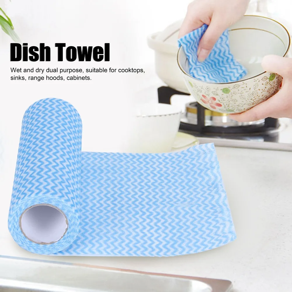 100pcs Handy Nonwoven Fabric Disposable Cleaning Cloths Multi-Purpose Kitchen Towels Wiping Rags Kitchen Cleaning