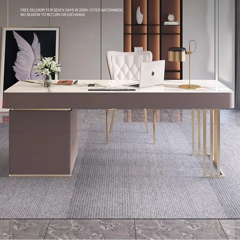 

Writing Executive Small Computer Desk Organizer Lap Balcony Pc Table Desk Study Bedroom Meuble Bureau Media Console Furniture