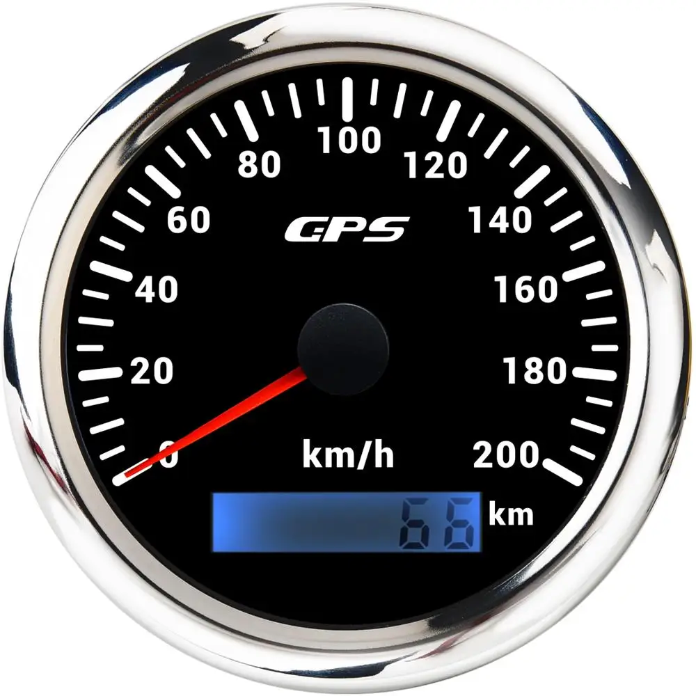 Universele 85 MM GPS Snelheidsmeter Gauge 7 Kleur LED Backlight Voor Motorfiets Marine Boot Vrachtwagen 60 Kmh 200 Kmh Snelheidsmeter Meter
