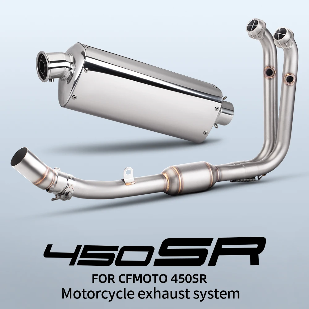 

For 450sr 450 Sr Stainless Steel Motorcycle Exhaust Systems Escape Modify 51Mm Muffler Front Link Pipe With Catalys