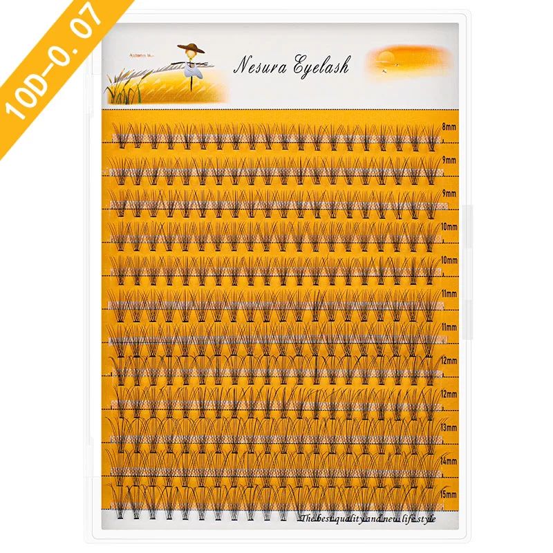 12 rangées 10D / 20D 240bundle / box vison chaîne de cils extensions de cils naturels 3D russe Personal Lashes outils de maquillage Mascara