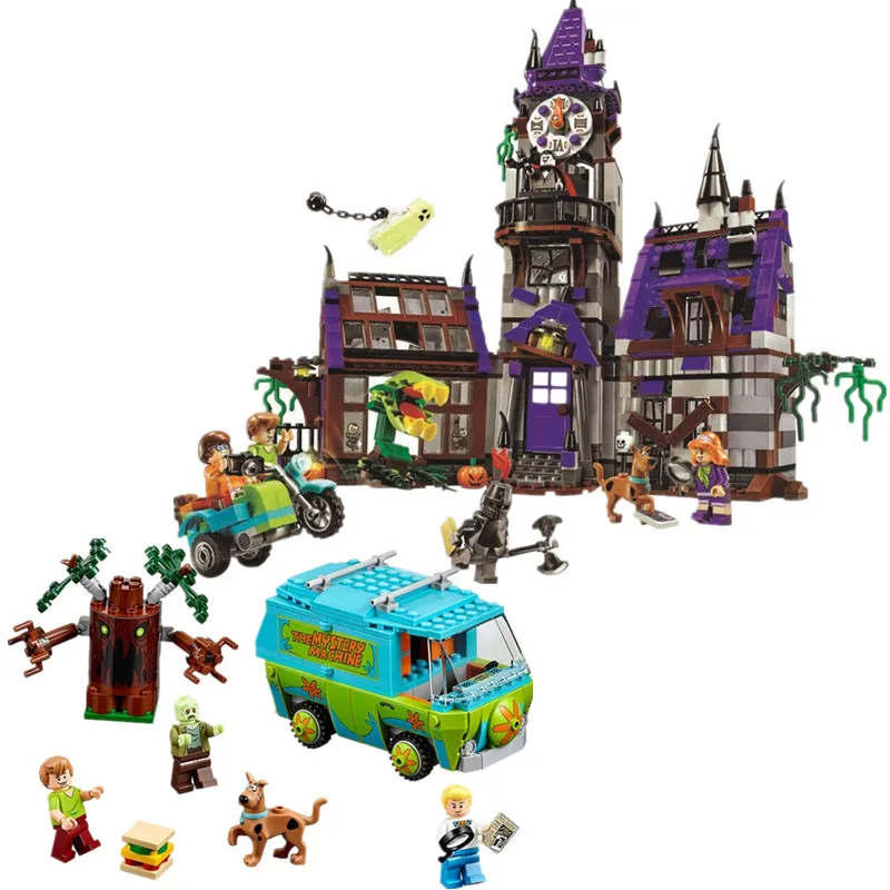 

Новый 10432 и 10430 10429 10428 Scoobsyed Mystery Machine Bus City Building Block Кирпичи Игрушки Совместные Рождественские игрушки в подарок ребенку