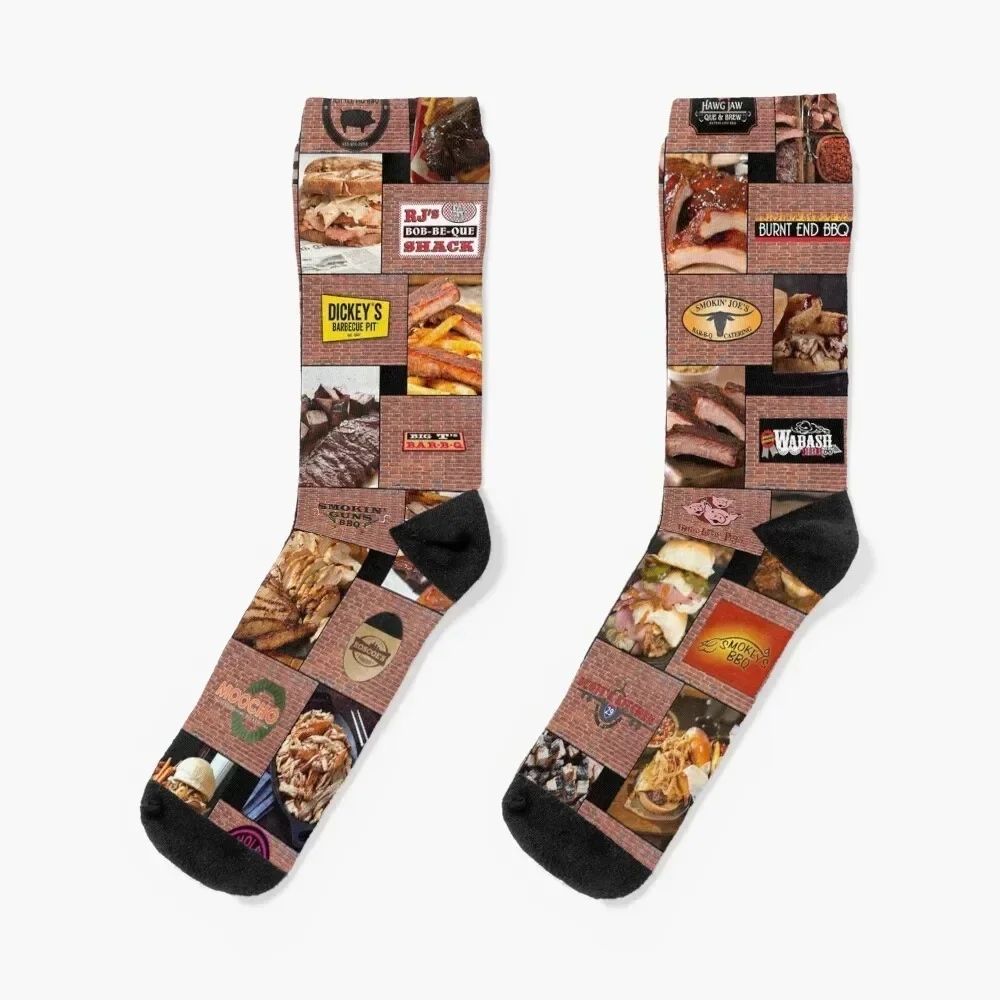 

Kansas City Barbecue Socks hiphop hockey Climbing man Socks For Girls Men's