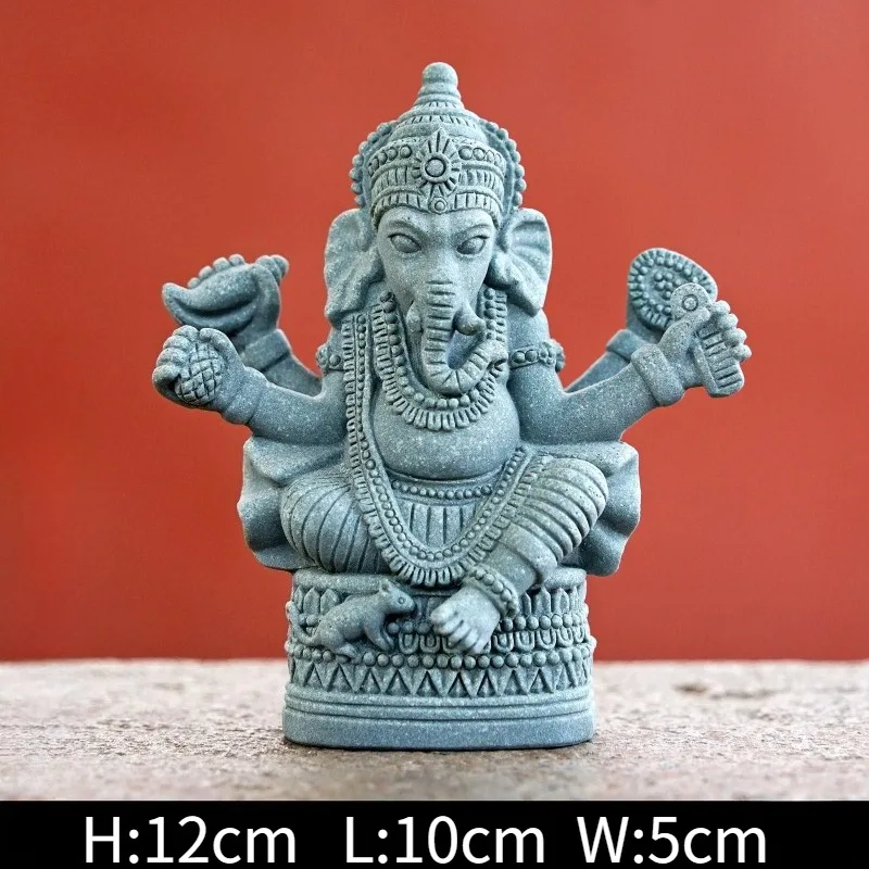 The Smile of Cambodian Souvenirs Angkor Wat Buddha Statue Ornament Cyan Sand Sculpture Fish Tank Decor Aquarium Landscaping view 4
