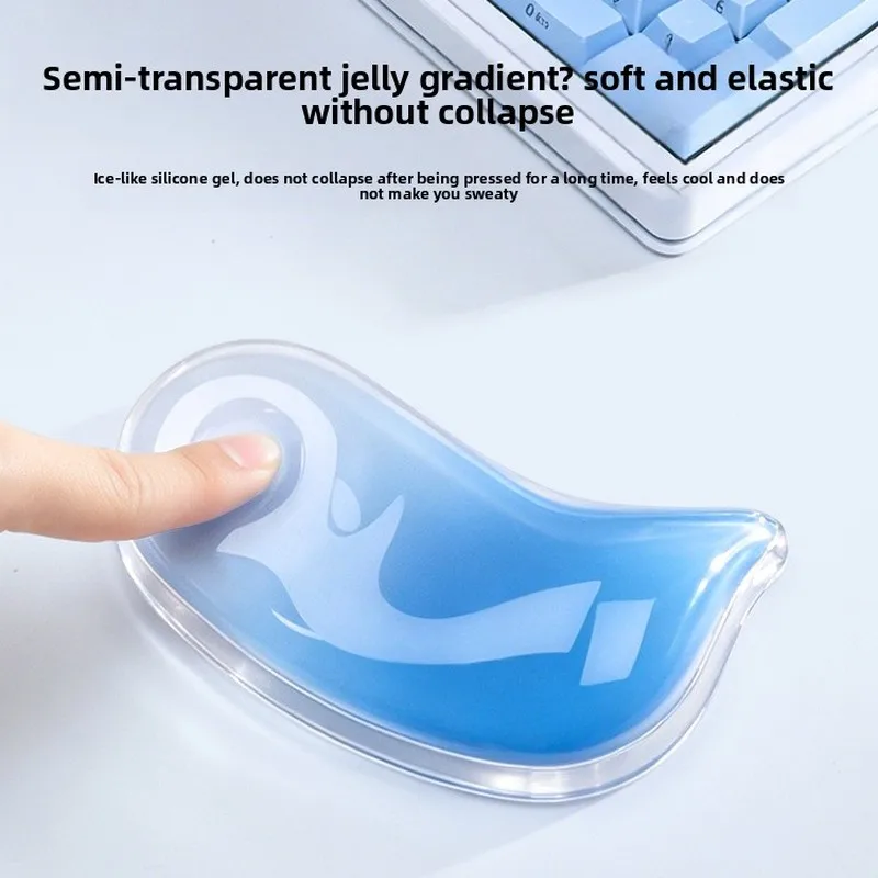 Transparent Water Drop Silicone Wrist Rest Keyboard Pad Desk Mat for Office Gaming 6 Color Options