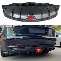 For Tesla Model 3 High Quality Carbon Fiber Car Rear Bumper Diffuser Rear Splitters Spoiler Back Lip Upgrade Body Kit